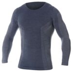Męska koszulka z długim rękawem z wełną merino COMFORT WOOL