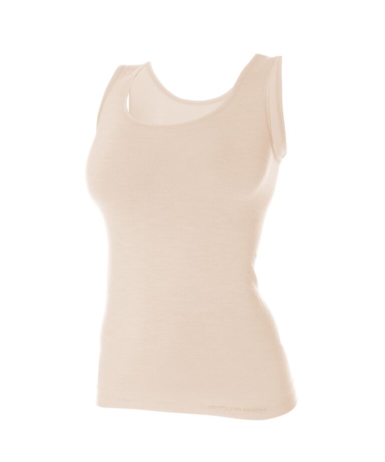 Damska koszulka na ramiączkach z wełną merino COMFORT WOOL