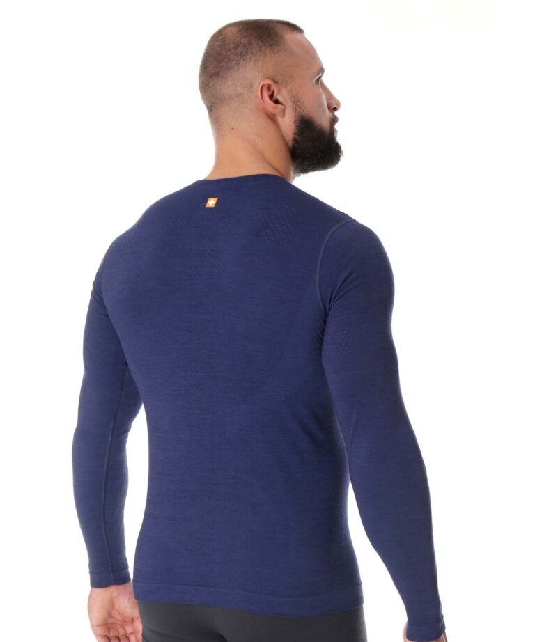 Męska koszulka z wełną merino z długim rękawem OUTDOOR WOOL