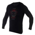 Męska koszulka z wełną merino z długim rękawem OUTDOOR WOOL