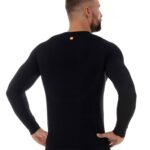 Męska koszulka z wełną merino z długim rękawem OUTDOOR WOOL