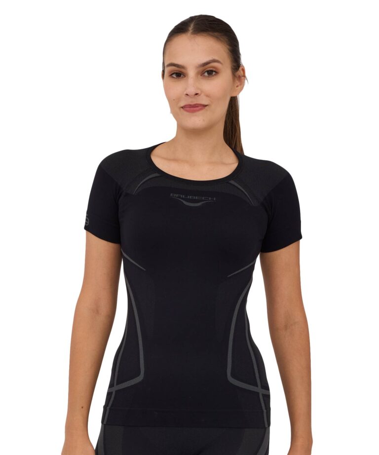 T-shirt sportowy damski z krótkim rękawem FITNESS