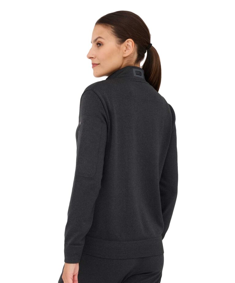 Bluza dresowa damska z krótkim ekspresem OUTDOOR MERINO