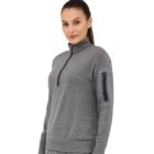 Bluza dresowa damska z krótkim ekspresem OUTDOOR MERINO