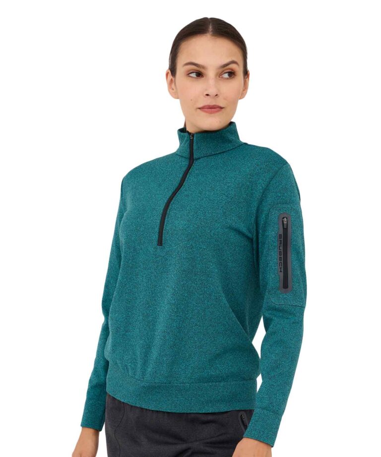 Bluza dresowa damska z krótkim ekspresem OUTDOOR MERINO