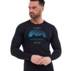 Męska koszulka z wełną merino – długi rękaw OUTDOOR WOOL PRO