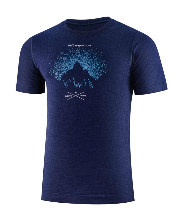 Męska koszulka z wełną merino – krótki rękaw OUTDOOR WOOL PRO