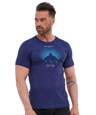 Męska koszulka z wełną merino – krótki rękaw OUTDOOR WOOL PRO