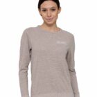 Koszulka damska z długim rękawem do spania z dodatkiem lnu COMFORT NIGHT