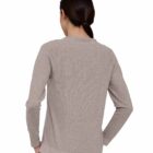 Koszulka damska z długim rękawem do spania z dodatkiem lnu COMFORT NIGHT