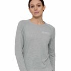 Koszulka damska z długim rękawem do spania z dodatkiem lnu COMFORT NIGHT