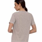 Koszulka damska z krótkim rękawem do spania z dodatkiem lnu COMFORT NIGHT