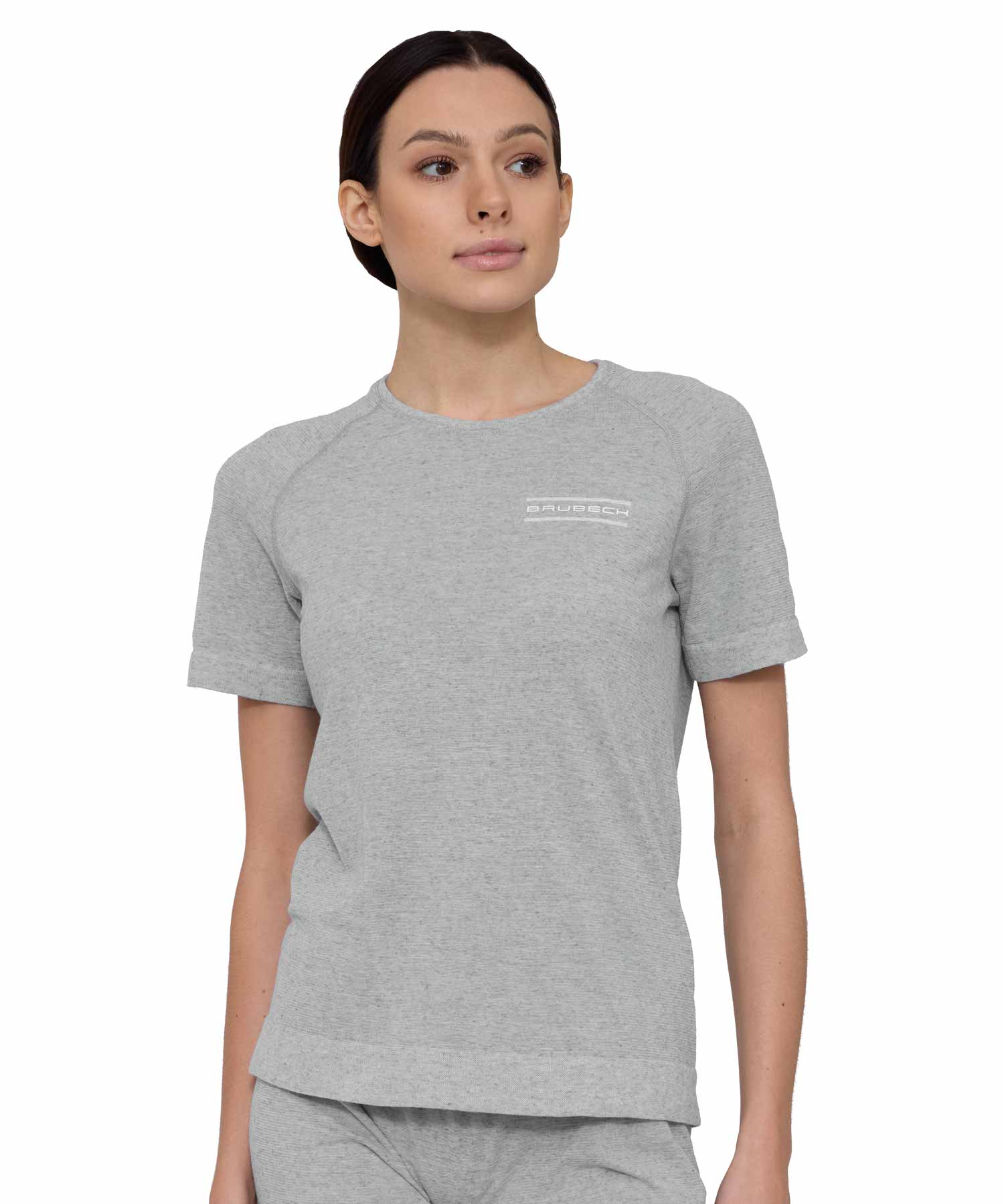 Koszulka damska z krótkim rękawem do spania z dodatkiem lnu COMFORT NIGHT