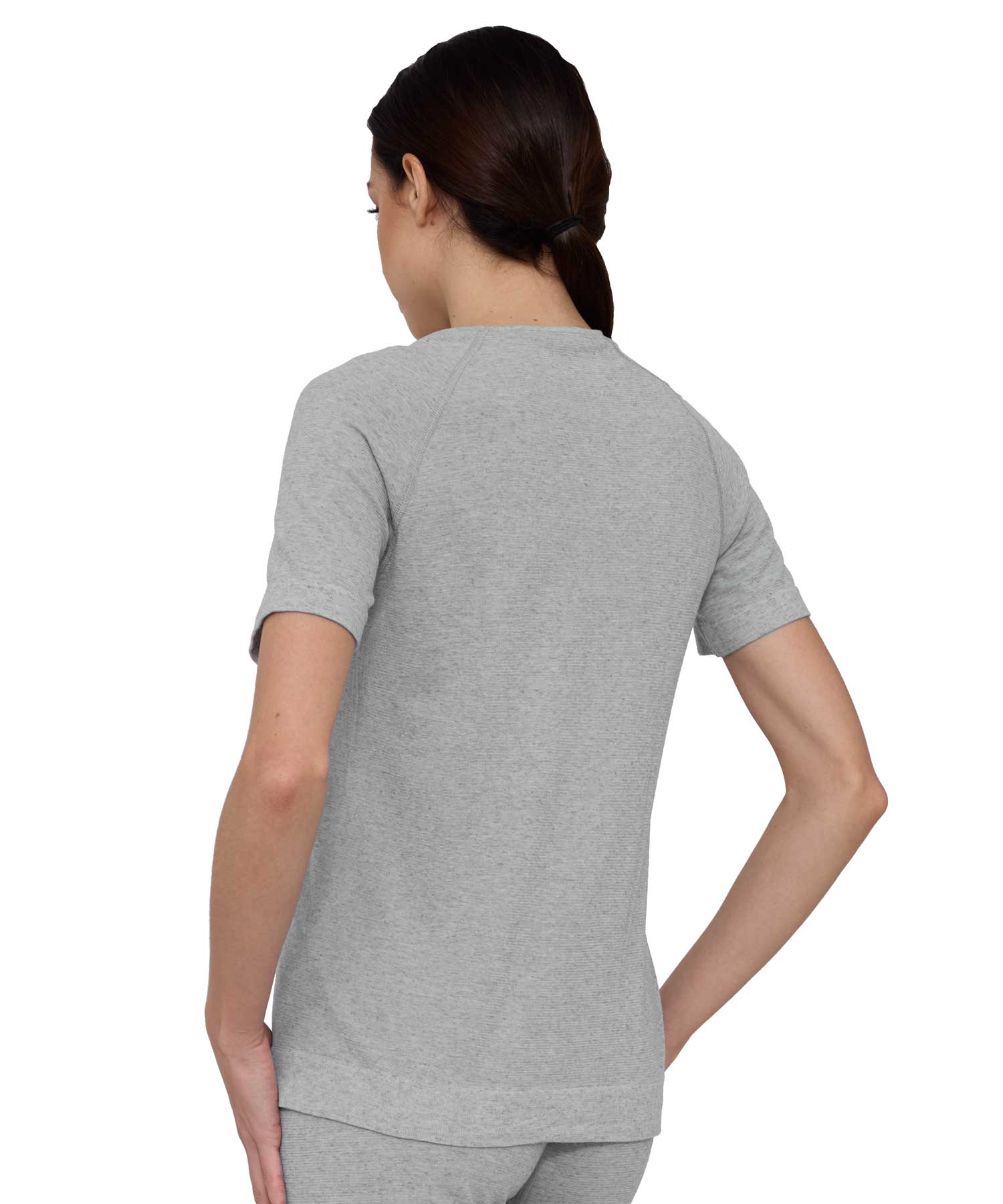 Koszulka damska z krótkim rękawem do spania z dodatkiem lnu COMFORT NIGHT