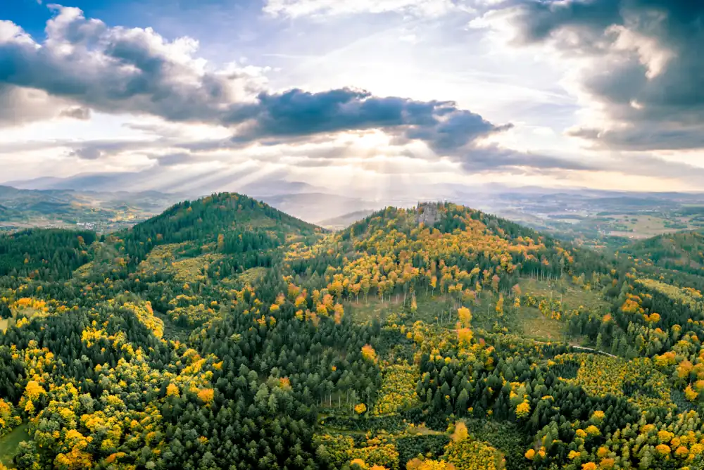 Rudawy Janowickie z lotu ptaka