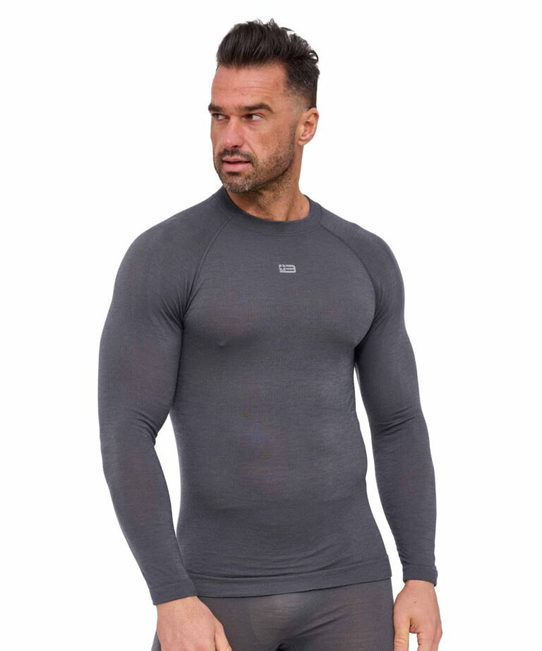 Wełniana koszulka męska z długim rękawem ACTIVE MERINO