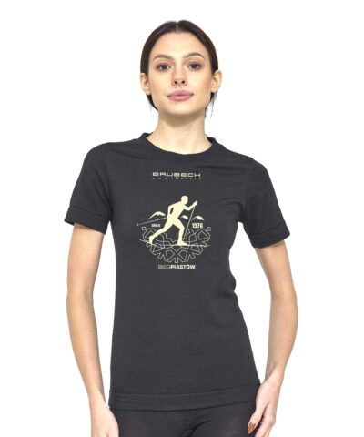 Koszulka damska z krótkim rękawem OUTDOOR WOOL PRO Bieg Piastów