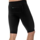 Spodnie do biegania 1/2 męskie RUNNING FORCE z czarną kieszenią