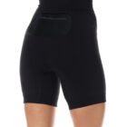 Spodnie do biegania 1/2 damskie RUNNING FORCE z czarną kieszenią